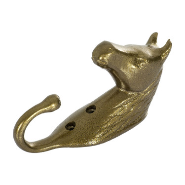 Haken für Trensenhalter Pferdekopf aus bunt eloxiertem Aluminium Umbria Equitazione Gold Haken für Trensenhalter Pferdekopf aus bunt eloxiertem Aluminium Umbria Equitazione Gold