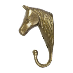 Haken für Trensenhalter Pferdekopf aus bunt eloxiertem Aluminium Umbria Equitazione Gold Haken für Trensenhalter Pferdekopf aus bunt eloxiertem Aluminium Umbria Equitazione Gold