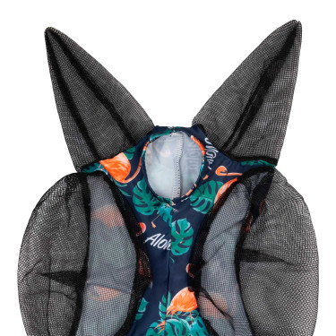 Fliegenmaske aus Lycra mit Pro-Tech Ohrenschutz Aloha Motive Fliegenmaske aus Lycra mit Pro-Tech Ohrenschutz Aloha Motive