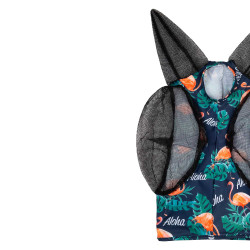 Fliegenmaske aus Lycra mit Pro-Tech Ohrenschutz Aloha Motive Fliegenmaske aus Lycra mit Pro-Tech Ohrenschutz Aloha Motive