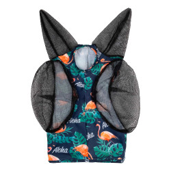 Fliegenmaske aus Lycra mit Pro-Tech Ohrenschutz Aloha Motive Fliegenmaske aus Lycra mit Pro-Tech Ohrenschutz Aloha Motive