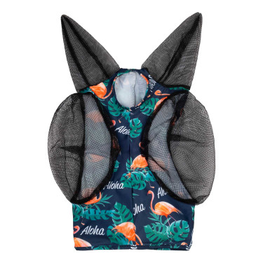 Fliegenmaske aus Lycra mit Pro-Tech Ohrenschutz Aloha Motive Fliegenmaske aus Lycra mit Pro-Tech Ohrenschutz Aloha Motive