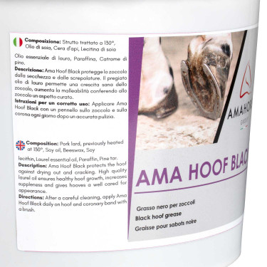 Gelbes Fett für Hufe Ama Hoof 5L Umbria Equitazione Schwarz