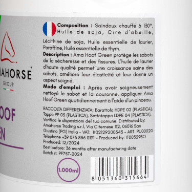 Gelbes Huf-Fett Ama Hoof 1L Umbria Equitazione