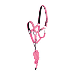 Synthetisches Halfter mit Reflective Supreme Führstrick Pink Rosa