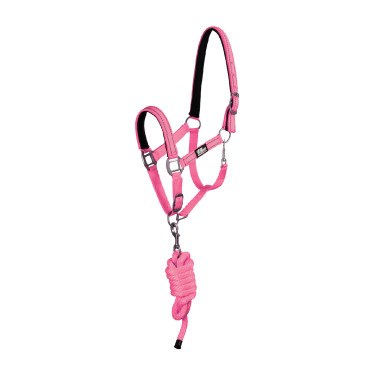 Synthetisches Halfter mit Reflective Supreme Führstrick Pink Rosa
