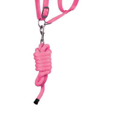 Synthetisches Halfter mit Reflective Supreme Führstrick Pink Rosa