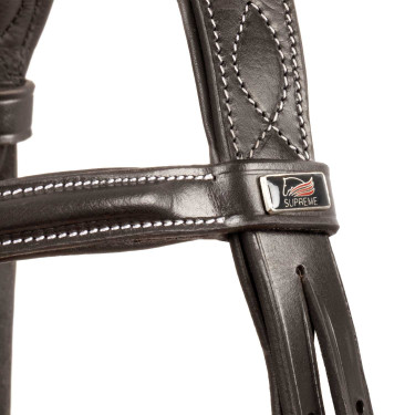 Bridon Supreme mit Kontrastnaht und Supreme Zügel Braun