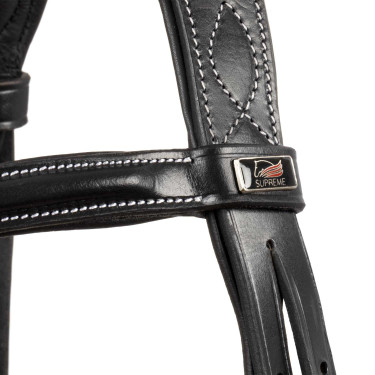 Bridon Supreme mit Kontrastnaht und Supreme Zügel Schwarz
