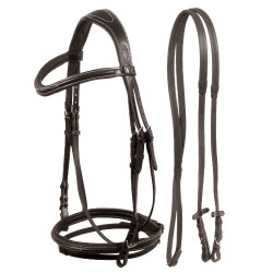 Bridon Supreme mit Kontrastnaht und Supreme Zügel Braun