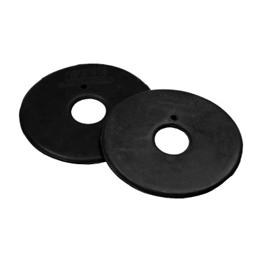Gummibeschichtete Gebissscheiben mit Ringen Umbria Equitazione Schwarz