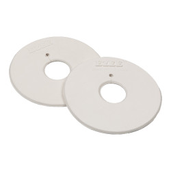 Gummibeschichtete Gebissscheiben mit Ringen Umbria Equitazione Weiß Weiß Gummibeschichtete Gebissscheiben mit Ringen Umbria Equitazione Weiß Weiß