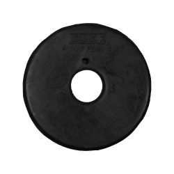 Gummibeschichtete Gebissscheiben mit Ringen Umbria Equitazione Schwarz