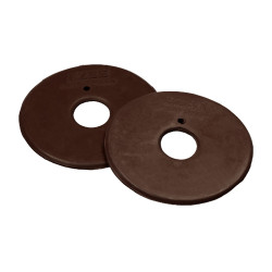 Gummibeschichtete Gebissscheiben mit Ringen Umbria Equitazione Braun Gummibeschichtete Gebissscheiben mit Ringen Umbria Equitazione Braun