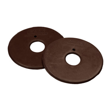 Gummibeschichtete Gebissscheiben mit Ringen Umbria Equitazione Braun Gummibeschichtete Gebissscheiben mit Ringen Umbria Equitazione Braun