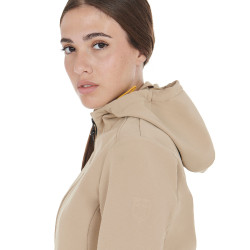 Damen-Softshelljacke mit figurbetontem Schnitt und versteckten Taschen Equestro Beige