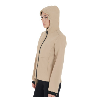 Damen-Softshelljacke mit figurbetontem Schnitt und versteckten Taschen Equestro Beige