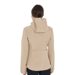 Damen-Softshelljacke mit figurbetontem Schnitt und versteckten Taschen Equestro Beige