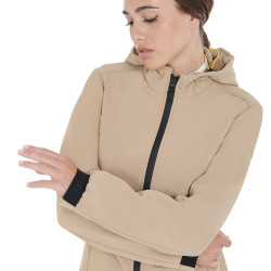 Damen-Softshelljacke mit figurbetontem Schnitt und versteckten Taschen Equestro Beige