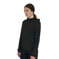 Taillierte Softshell-Jacke mit winddichtem Reißverschluss für Damen Equestro Schwarz
