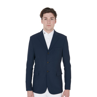 Wettkampfjacke für Herren aus perforiertem technischem Gewebe Equestro Marineblazer Marineblau Wettkampfjacke für Herren aus perforiertem technischem Gewebe Equestro Marineblazer Marineblau