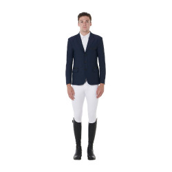 Wettkampfjacket perforiert Herren 3 Knöpfe Equestro Marineblazer Marineblau Wettkampfjacket perforiert Herren 3 Knöpfe Equestro Marineblazer Marineblau
