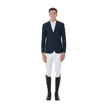 Wettkampfjacket perforiert Herren 3 Knöpfe Equestro Marineblazer Marineblau Wettkampfjacket perforiert Herren 3 Knöpfe Equestro Marineblazer Marineblau