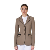 Wettkampfjacke Damen aus technischem Stretchstoff Equestro Schwarz Wettkampfjacke Damen aus technischem Stretchstoff Equestro Schwarz