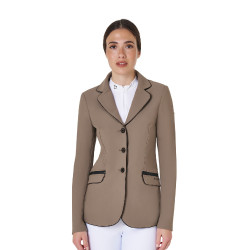 Wettkampfjacke Damen aus technischem Stretchstoff Equestro Walnuss Braun Wettkampfjacke Damen aus technischem Stretchstoff Equestro Walnuss Braun
