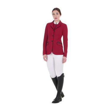 Wettkampfjacke Damen aus technischem Stretchstoff Equestro Roller Beige