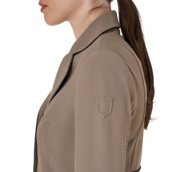 Wettkampfjacke Damen aus technischem Stretchstoff Equestro Walnuss Braun Wettkampfjacke Damen aus technischem Stretchstoff Equestro Walnuss Braun