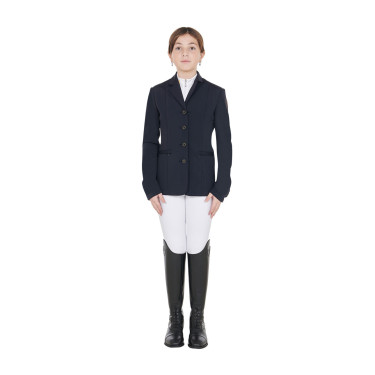 Wettkampfjacke Kinder Exclusive Equestro Marineblazer Marineblau