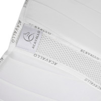 Gestepptes Spring-Sattelpad Louvre und Bambus JS CW-3DS Acavallo Weiß Weiß