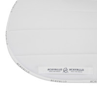 Gestepptes Spring-Sattelpad Louvre und Bambus JS CW-3DS Acavallo Weiß Weiß