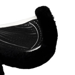 Sprungunterlage Numnah mit Gel-Grip auf beiden Seiten und kompletter Schafwollumrandung Acavallo Weiß / Schwarz Weiß Sprungunterlage Numnah mit Gel-Grip auf beiden Seiten und kompletter Schafwollumrandung Acavallo Weiß / Schwarz Weiß