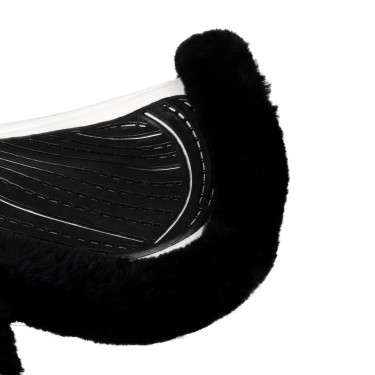 Sprungunterlage Numnah mit Gel-Grip auf beiden Seiten und kompletter Schafwollumrandung Acavallo Weiß / Schwarz Weiß Sprungunterlage Numnah mit Gel-Grip auf beiden Seiten und kompletter Schafwollumrandung Acavallo Weiß / Schwarz Weiß