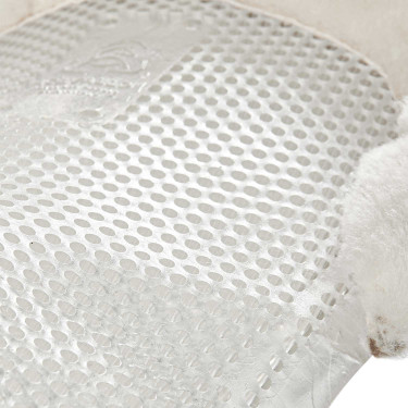 Gel-Stoßdämpfer Pony mit Ausschnitt und Lammfellrand Classic Acavallo Transparent / Weiß