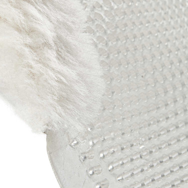 Gel-Stoßdämpfer Pony mit Ausschnitt und Lammfellrand Classic Acavallo Transparent / Weiß