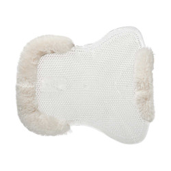 Gel-Stoßdämpfer Pony mit Ausschnitt und Lammfellrand Classic Acavallo Transparent / Weiß