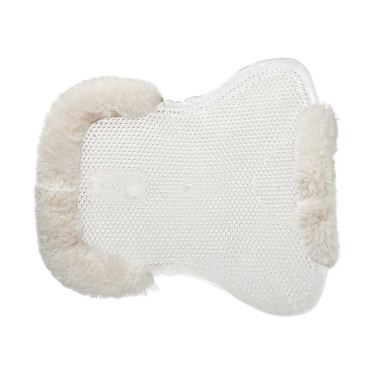 Gel-Stoßdämpfer Pony mit Ausschnitt und Lammfellrand Classic Acavallo Transparent / Weiß