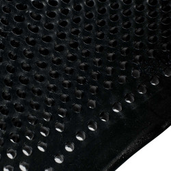 Gel-Stoßdämpfer Pony mit Ausschnitt und Lammfellrand Classic Acavallo Schwarz / Grau