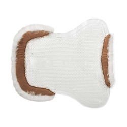 Gel-Stoßdämpfer Pony mit Ausschnitt und Lammfellrand Classic Acavallo Transparent / Weiß