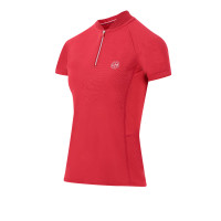 Poloshirt Equithème Emma Kurzarm Kirsche Rot