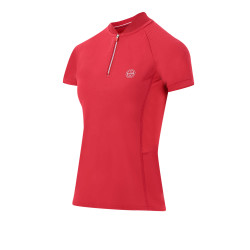 Poloshirt Equithème Emma Kurzarm Kirsche Rot Poloshirt Equithème Emma Kurzarm Kirsche Rot