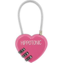 Hippotonic Herz Vorhängeschloss Fuchsie Rosa