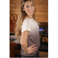 T-Shirt Poppy Strass Pénélope Grau Tie-Dye