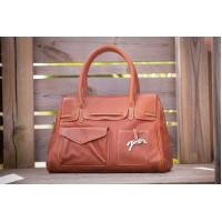 Handtasche Pénélope Maëlys Großes Modell Cognac Braun