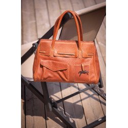 Handtasche Pénélope Maëlys Großes Modell Cognac Braun