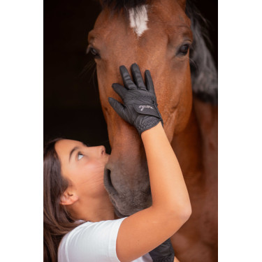Handschuhe Eden by Pénélope Prisma Strass Schwarz