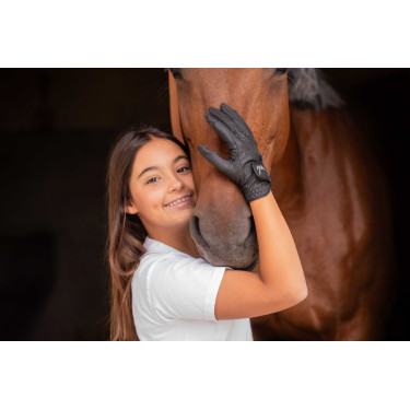 Handschuhe Eden by Pénélope Prisma Strass Schwarz